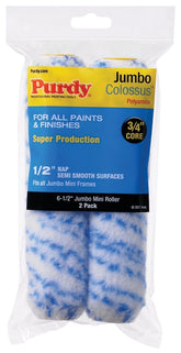 Purdy Colossus 140626033 Mini Roller Cover, 1/2 in Thick Nap, 6-1/2 in L, Woven Polyamide Cover